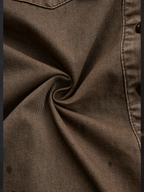 Vintage Washed Taupe Western Slim Fit Button-Down Shirt