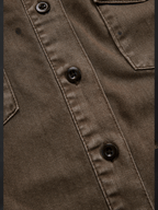 Vintage Washed Taupe Western Slim Fit Button-Down Shirt